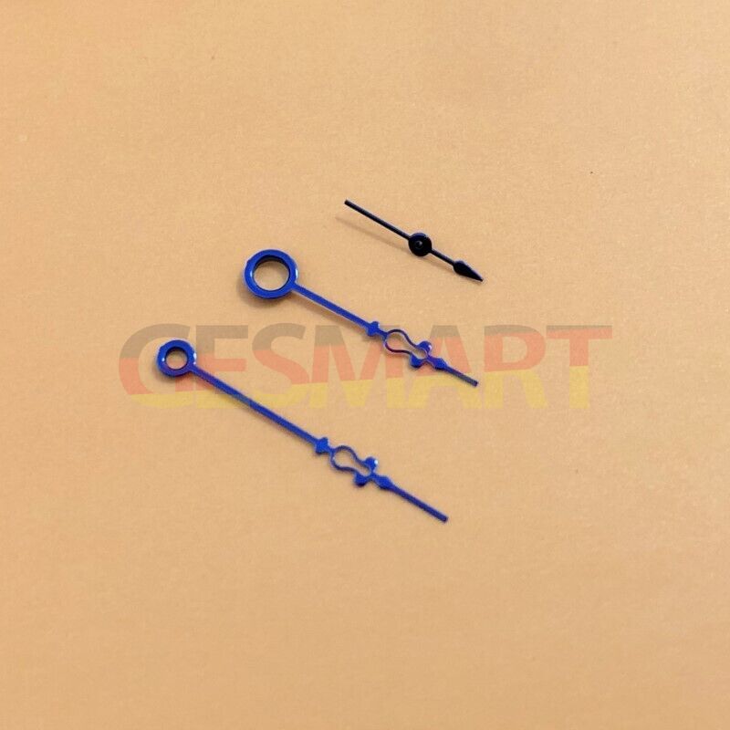 Blue floral watch hands designed for Seagull ST3600 movement, precision accessory.