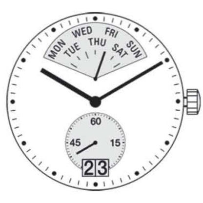 Ronda 7004N quartz watch movement by Ronda, ensuring precise timekeeping for quality watch repairs.