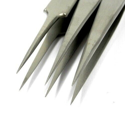 Bergeon 7024 precision non-magnetic tweezers set for delicate watch accessory handling and repair.