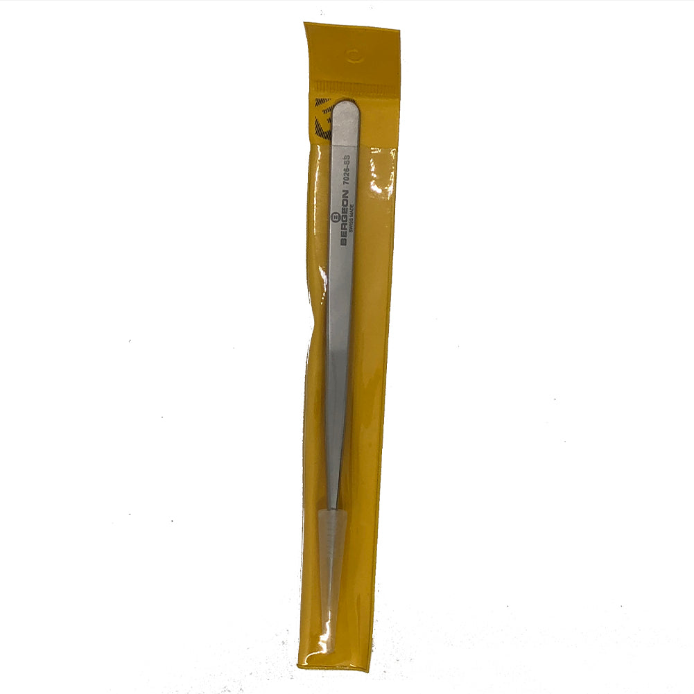 Bergeon 7026-SS antimagnetic tweezers with narrow fine points for precise watch part handling and repairs
