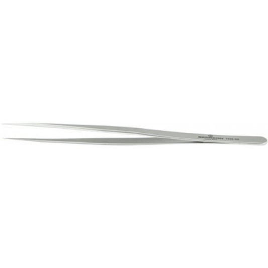 Bergeon 7027-SS precision tweezer with narrow, fine stainless steel tips for watch repair and assembly.