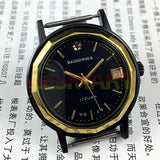 37mm Shanghai Manual Mechanical Watch Single Calendar Dodecagonal Black Case