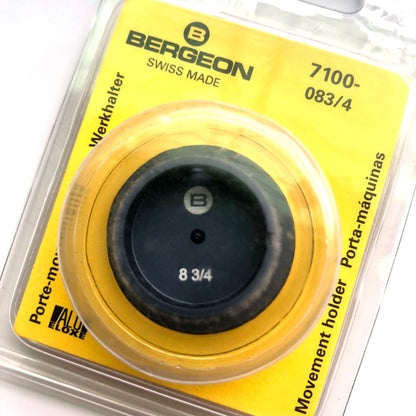 Bergeon 7100-08 watch movement holder securing standard movements for precise watch repair.