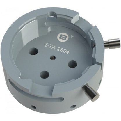 Bergeon 7100 watch movement holder securely fits ETA 2894-2, ideal for precise watch repair.