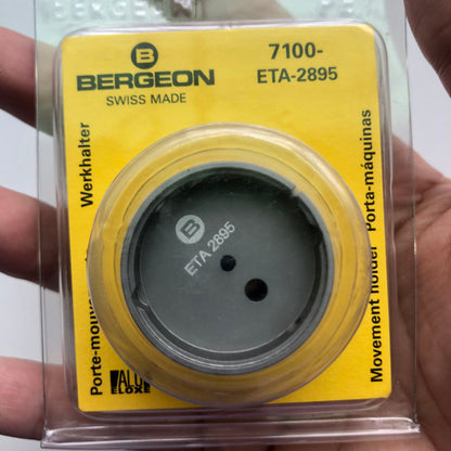 Bergeon 7100 watch movement holder for ETA 2895, perfect for precise watch repair and maintenance tasks.