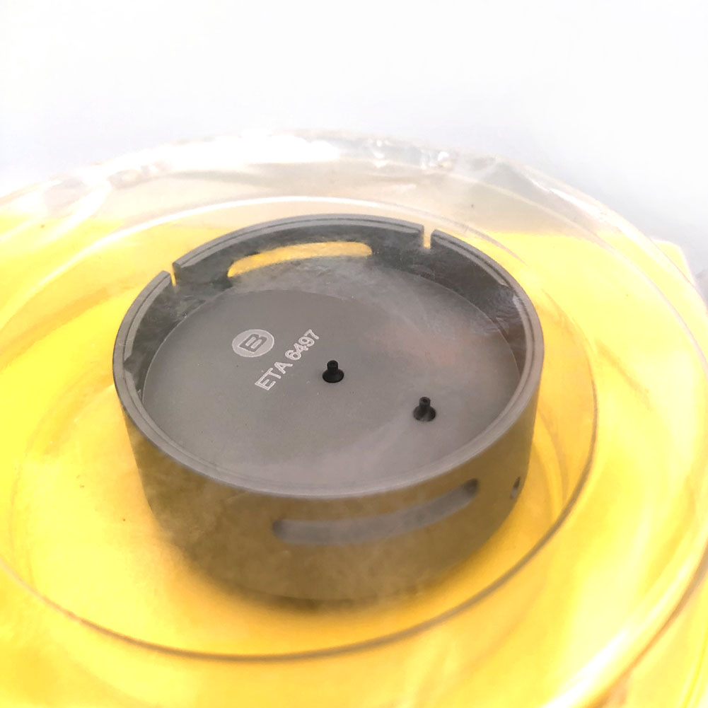 Bergeon 7100 watch movement holder for ETA 6497, durable and precise tool for professional repairs.