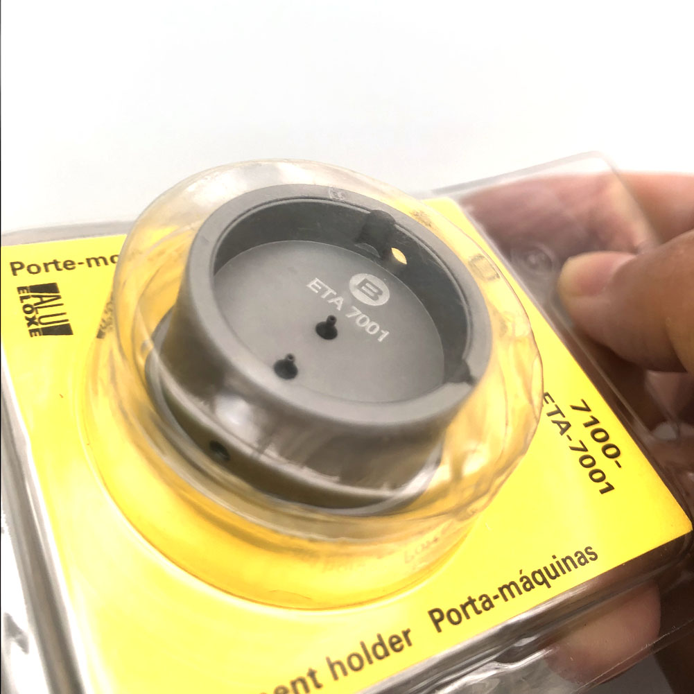 Bergeon 7100-ETA-7001 watch movement holder for ETA 7001 repair, providing secure and precise support.
