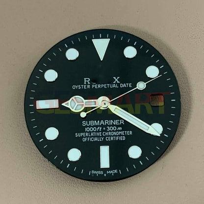 Watch Dial Blue/Green Luminous Suitable for 8215/2813/8200 RLX Dial With Hands