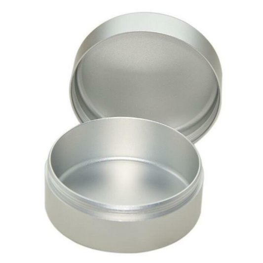 Silver alloy oil cup, 70mm diameter, for precise watch and clock cleaning by watchmakers.