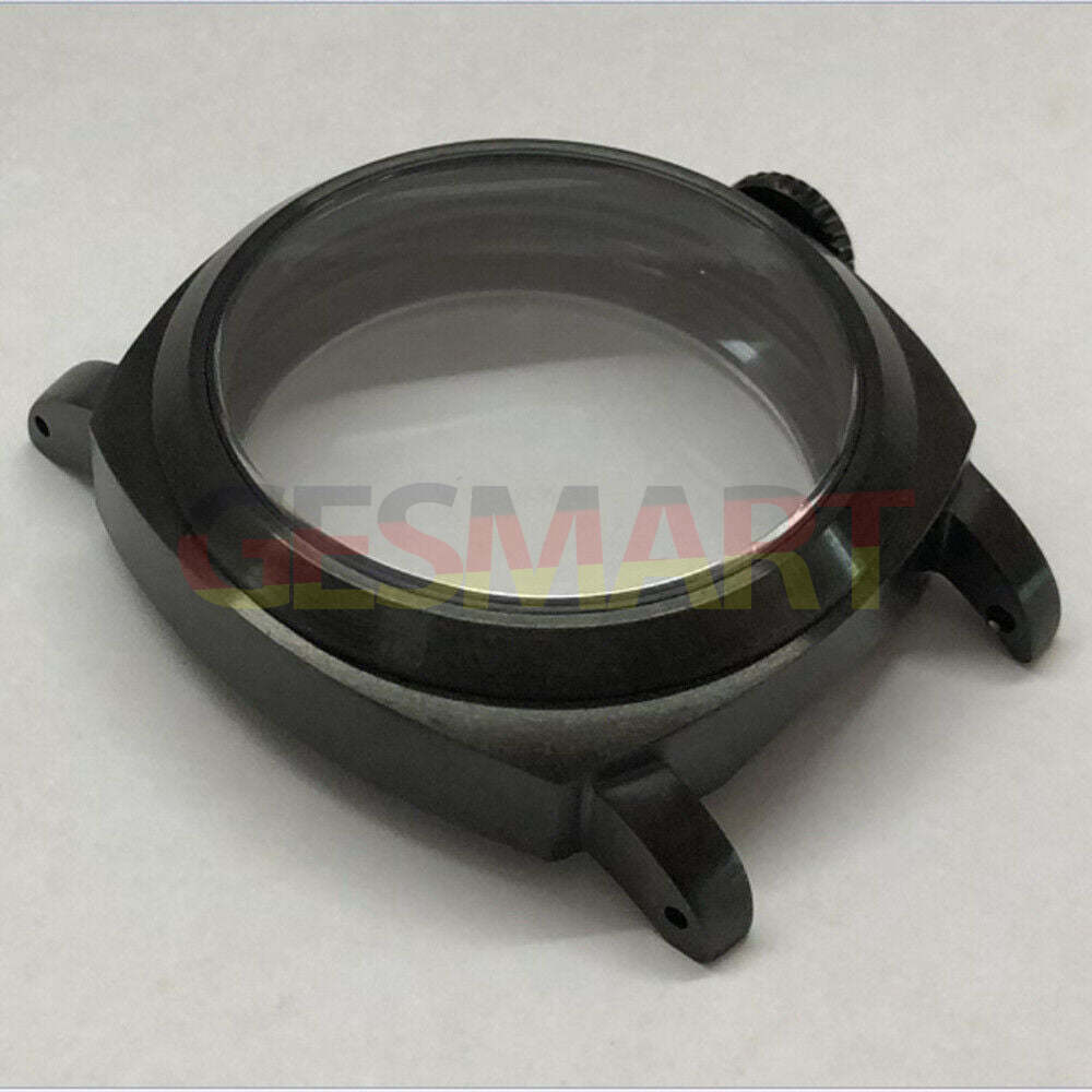 44mm Seagull black sapphire watch case in 316L steel fit ST3600/ST3621 and ETA 6497/6498 movements.