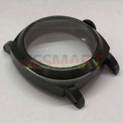 44mm Seagull black sapphire watch case in 316L steel fit ST3600/ST3621 and ETA 6497/6498 movements.