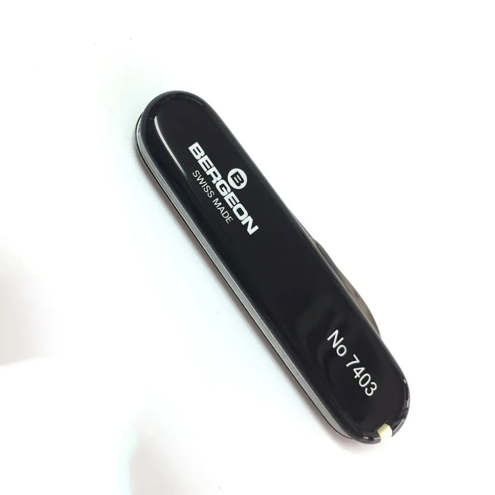 Bergeon 7403 Victorinox watch case back opener knife with ergonomic handle for precise watch repair tasks.