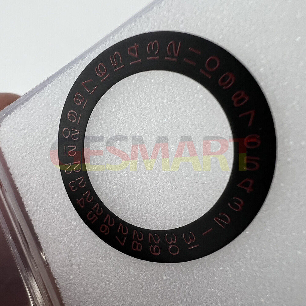 Red font date wheel overlay for ETA2824 2836 Miyota 8215/8200 watch movements, date at 3 o'clock.