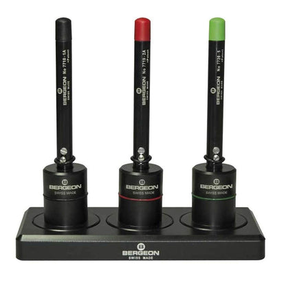 Bergeon 7721 set of 3 automatic watch and clock oilers for precise timepiece maintenance