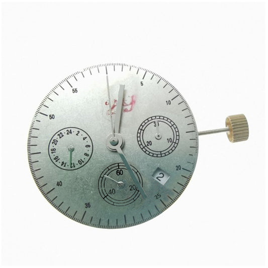 Asian 7750 Automatic Chronograph movement with ETA 7753 layout, small second at 6 o'clock.