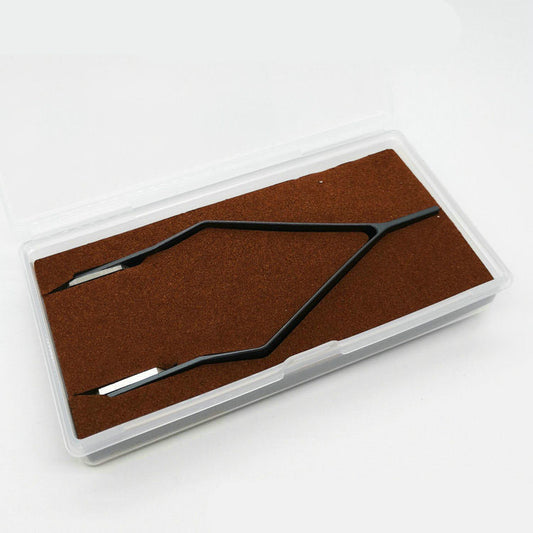 Stainless steel spring bar tweezer by 7825 for precise lug removal and watch strap fitting tasks.