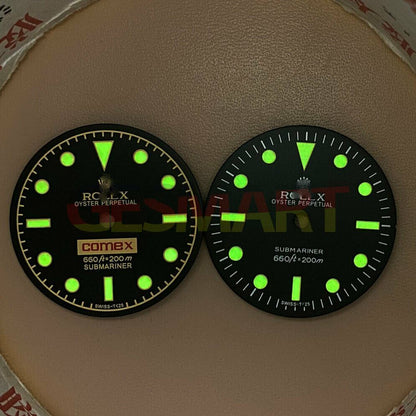 28.5mm Retro Watch Dial Green Luminous Suitable for NH35/8215/2836 Movement #XE5