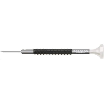 Bergeon 7899-S10 precision screwdriver set in aluminum, �0.5-�3.0 mm for detailed watch repair tasks.