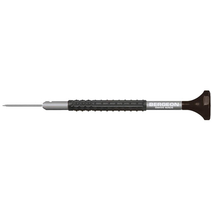 Bergeon 7899-S10 precision screwdriver set in aluminum, �0.5-�3.0 mm, ideal for detailed watch repairs.