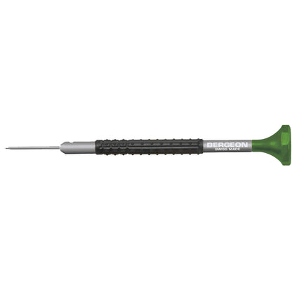 Bergeon 7899-S10 precision screwdrivers set, aluminum handles, sizes 0.5-3mm, ideal for watch repairs.