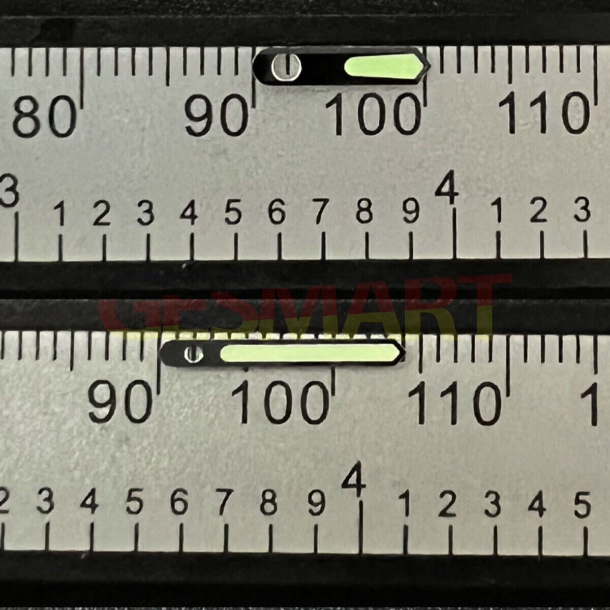 Silver and gold trimmed C3 Super Lume watch hands designed for SKX007 and SBBN models.