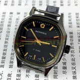 Shanghai Manual Mechanical Watch Golden Nail Black Dial Octagonal Case 17 Jews