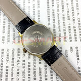 34mm Shanghai Manual Mechanical Watch Golden Nail Brown Dial Square Case 17 Jews