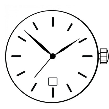 ETA 805.112 quartz watch with Swiss ETA movement, three hands, and date display at 3 o?clock.