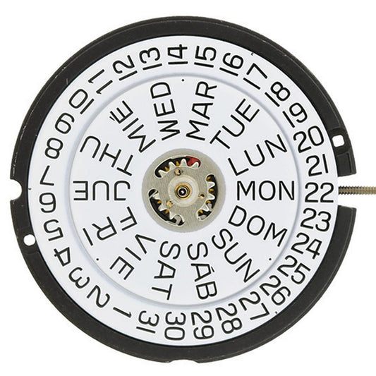 Montre <tc>ETA</tc> 805.122 Quartz 3 Aiguilles, Jour/Date 3 Mouvement Suisse