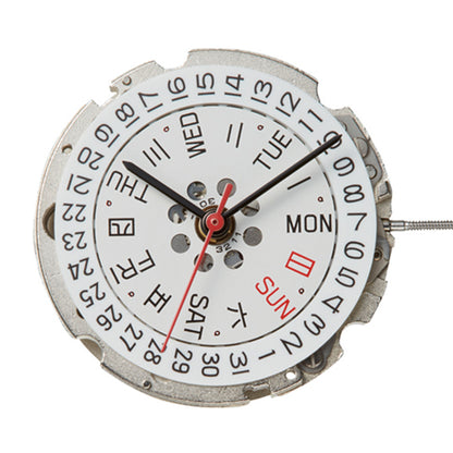 Miyota Citizen 8205 silver plated automatic watch movement, precision mechanical timekeeping from Japan