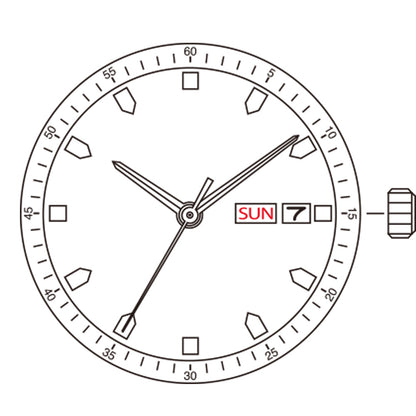 Miyota Citizen 8205 silver plated automatic watch movement showcasing Japanese precision mechanical engineering.