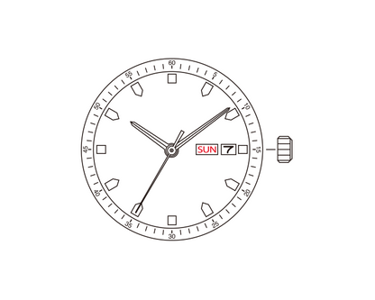 Miyota Citizen 8205 silver plated automatic watch movement, precise Japanese mechanical timekeeping for accessories