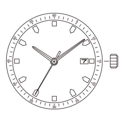 Miyota Citizen 8215 silver-plated automatic watch movement, precision mechanical mechanism from Japan for watch repair