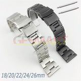 Diving Silk Watch Band 18mm 20mm 22mm 24mm 26mm Watch Straps Double Lock Buckle