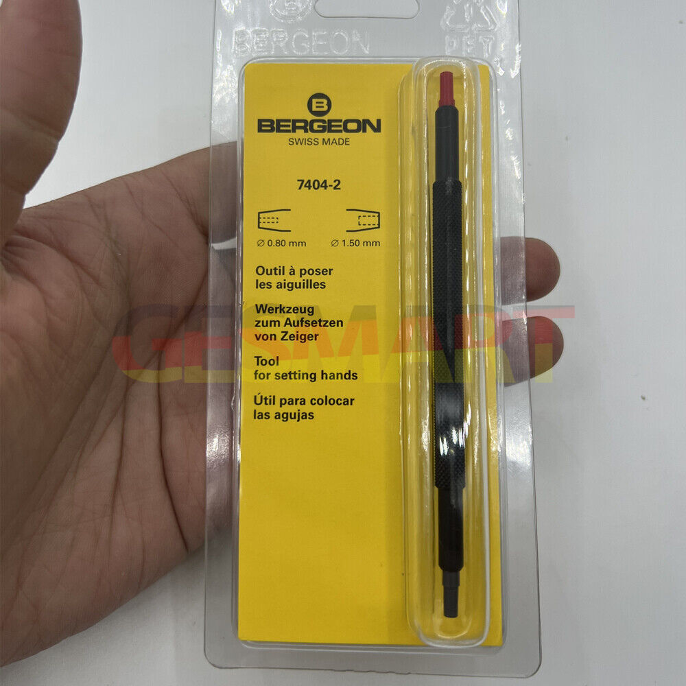 Bergeon 7404-2 precision tool for fitting watch hands accurately during assembly.