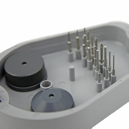 Bergeon 8745 watch band press tool for precise bracelet link removal and adjustment.