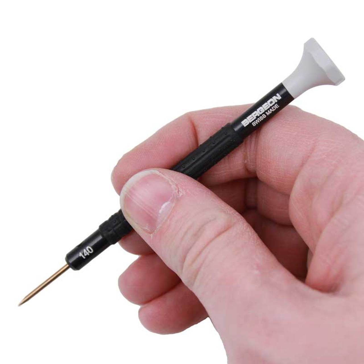 Bergeon 8899-S09 antimagnetic screwdriver set with ergonomic handles for precise watch repair tasks.