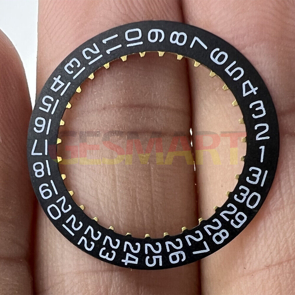 Watch part China Made 2824 black date disk wheel with date display, compatible with ETA2824 movements.