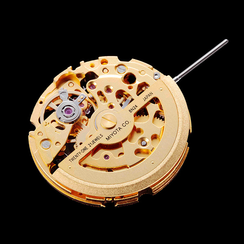 Mouvement mécanique automatique doré Miyota 8N24 fabriqué au Japon