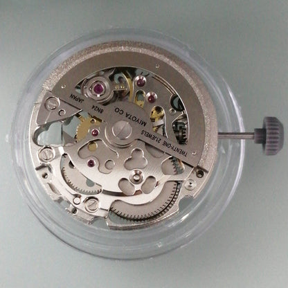 Miyota 8N24 silver automatic watch movement, precise Japan-made mechanical part for watch accessories