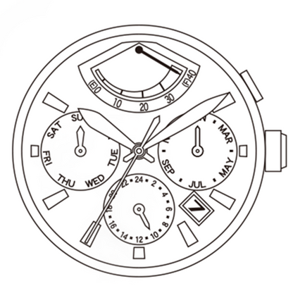 Miyota Citizen 9100 automatic watch movement, precision Japan-made mechanical component for timepieces