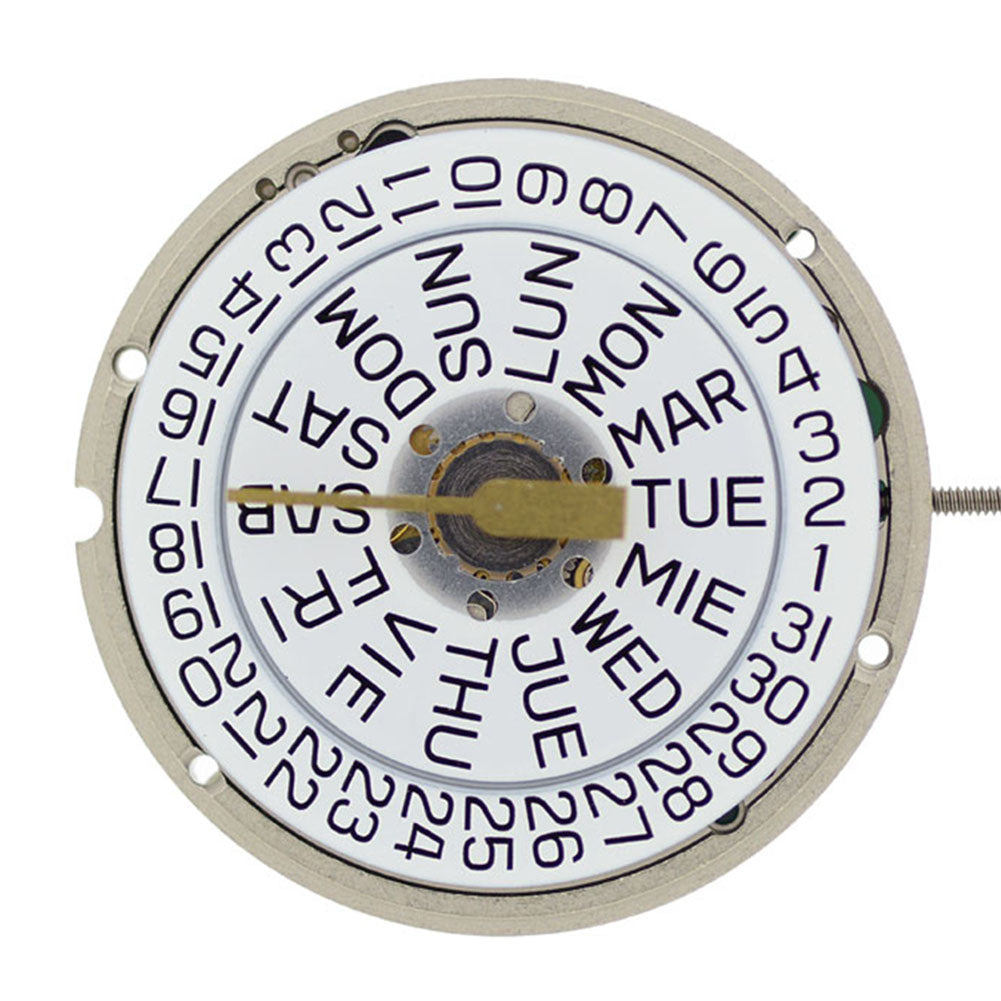 Montre <tc>ETA</tc> 955.424 Quartz 3 aiguilles/ Jour/ Date Mouvement Suisse
