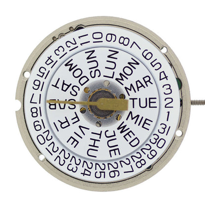 Montre <tc>ETA</tc> 955.424 Quartz 3 aiguilles/ Jour/ Date Mouvement Suisse