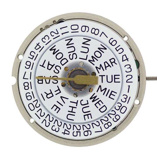 Montre <tc>ETA</tc> 955.424 Quartz 3 aiguilles/ Jour/ Date Mouvement Suisse