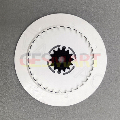 Green lume watch dial with white date and week wheels for NH36 movement, Japanese font style, brand quality.