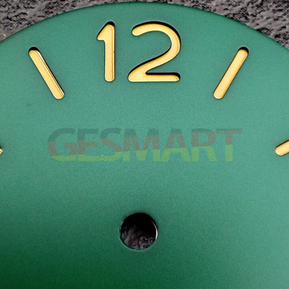 Green luminous watch dial designed for ST3600 ETA6497/6498 movement, perfect for precise timepieces.