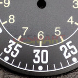 33.8mm Green Luminous Black Pilot Watch Dial for NH35 Movement Watch Repair Part