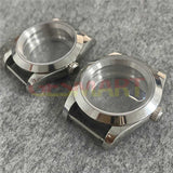 39MM Transparent Bottom Sapphire Glass Stainless Steel Watch Case for NH35/NH36