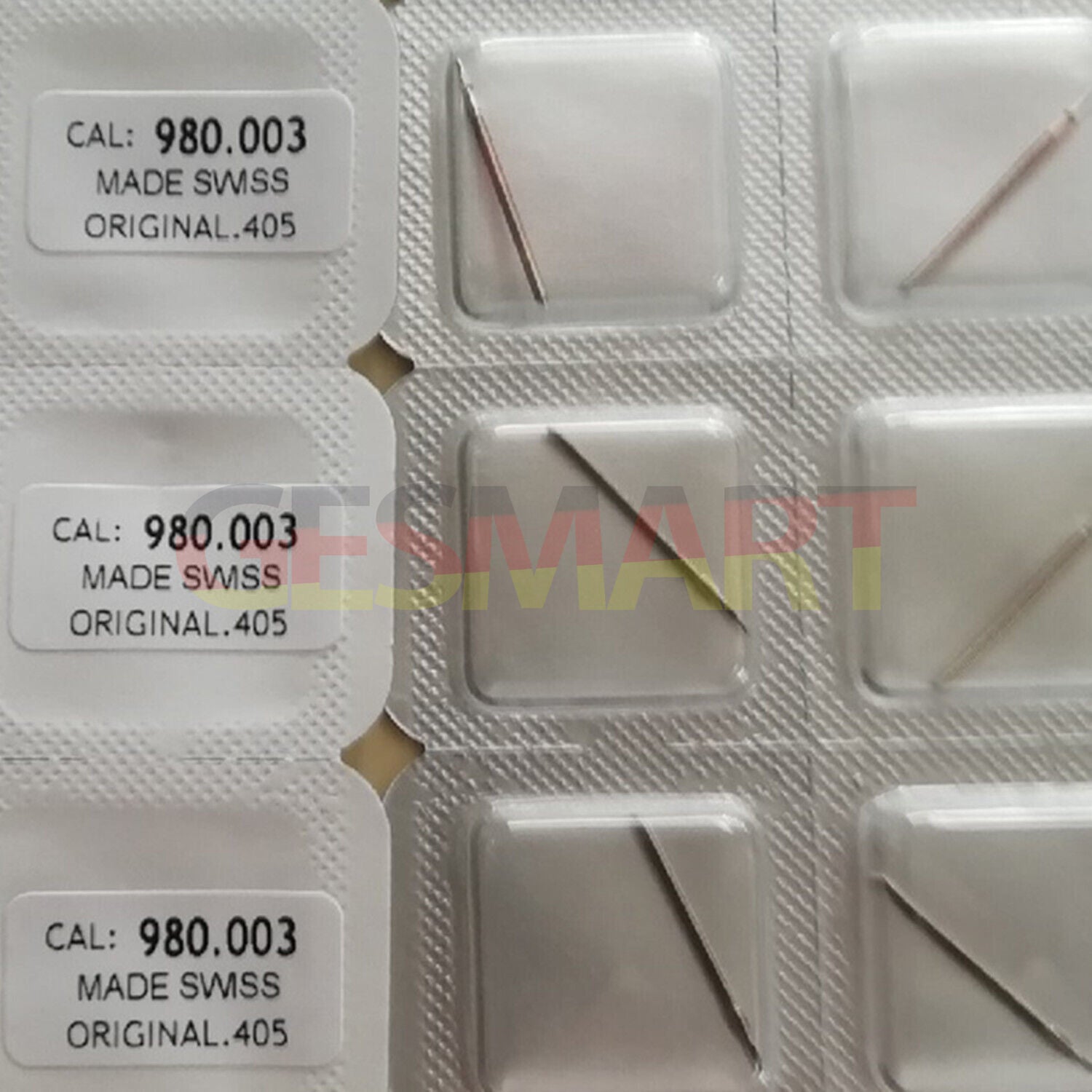 Watch winding stems compatible with ETA980.163, ETA980.103, ETA980.003 movements for precise time adjustment.