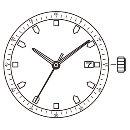 Mouvement à quartz japonais Miyota 9U13, date à 3/6, fabriqué au Japon